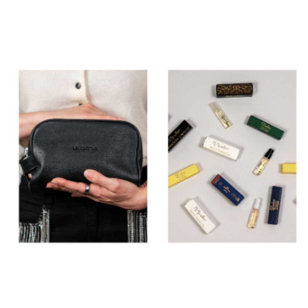 Productos de Importación (12 - 16 días hábiles) - MAXAROMA Leather Toiletry Bag + Samples (U)